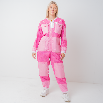 PINK OZ ARMOUR 3 Layer Mesh Ventilated Beekeeping Suit With Fencing Veil