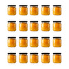 65ml sample Honey Glass Jar Black Lid Pack of 42