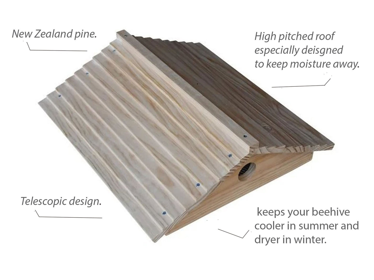 Gabled/Pigeon Roof/Lid Telescopic With Ventilation