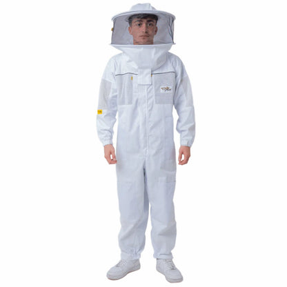 OZ ARMOUR Poly Cotton Semi Ventilated Beekeeping Suit With Round Brim Hat