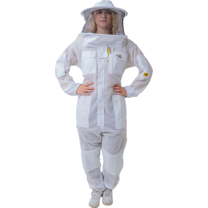 OZ ARMOUR 3 Layer Mesh Ventilated Beekeeping Suit With Round Brim Hat