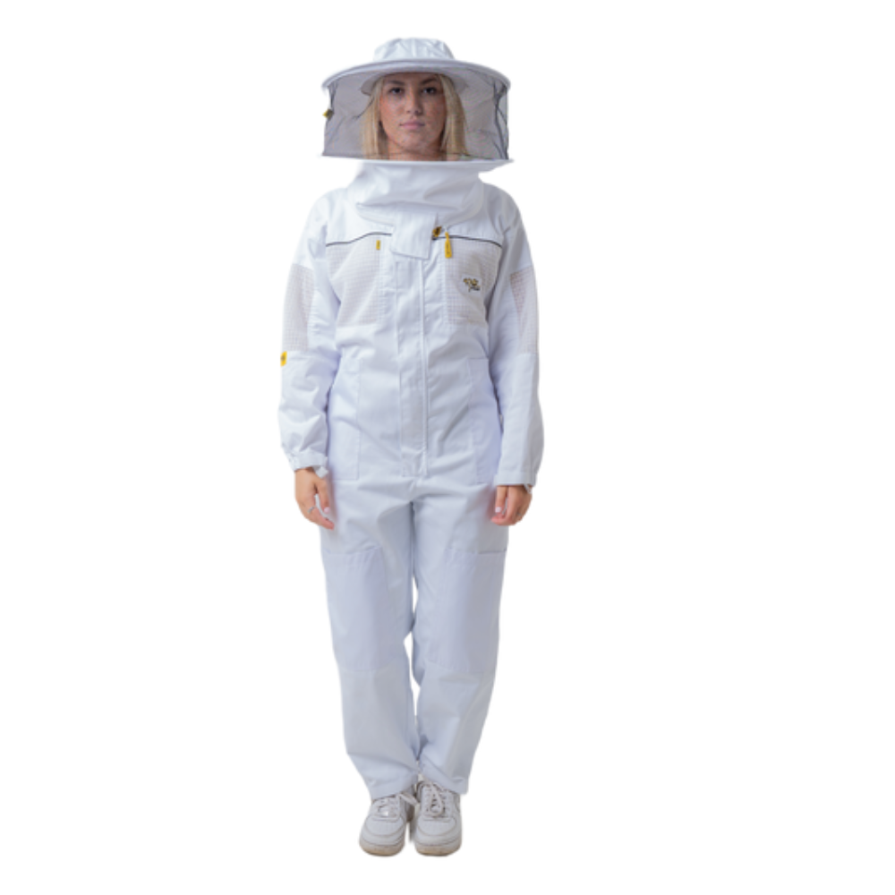 OZ ARMOUR 3 Layer Mesh Ventilated Beekeeping Suit With Round Brim Hat