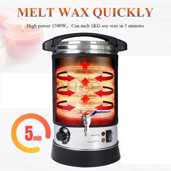 Wax Melter 8L 1800W Candle Making Large Melting Pot with Candle Making ...