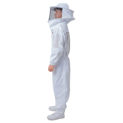 OZ ARMOUR Poly Cotton Semi Ventilated Beekeeping Suit With Round Brim Hat