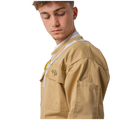 Khaki Poly Cotton Beekeeping Suit Side View