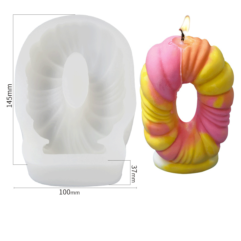 0 Number Digital Silicone Candle Mould - Height 145 mm