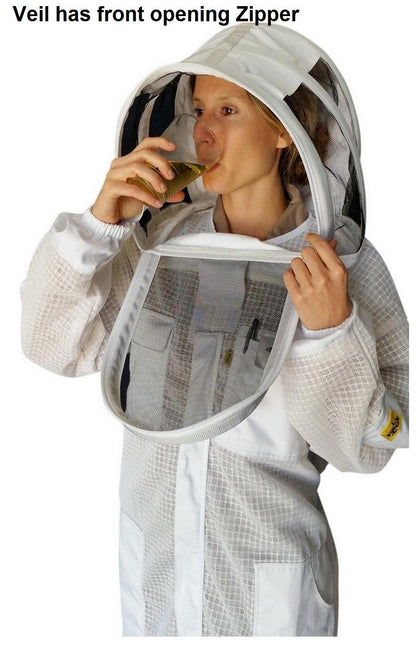 Beekeeping Starter Kit 4 with Three Layer Mesh Beekeeping Suit