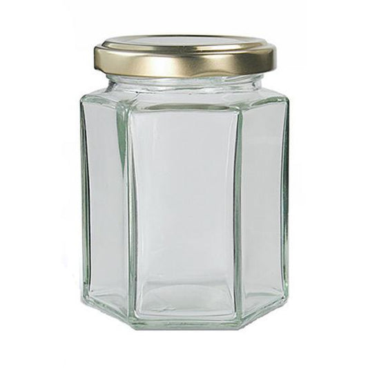 Hexagonal Glass Jars Honey Containers