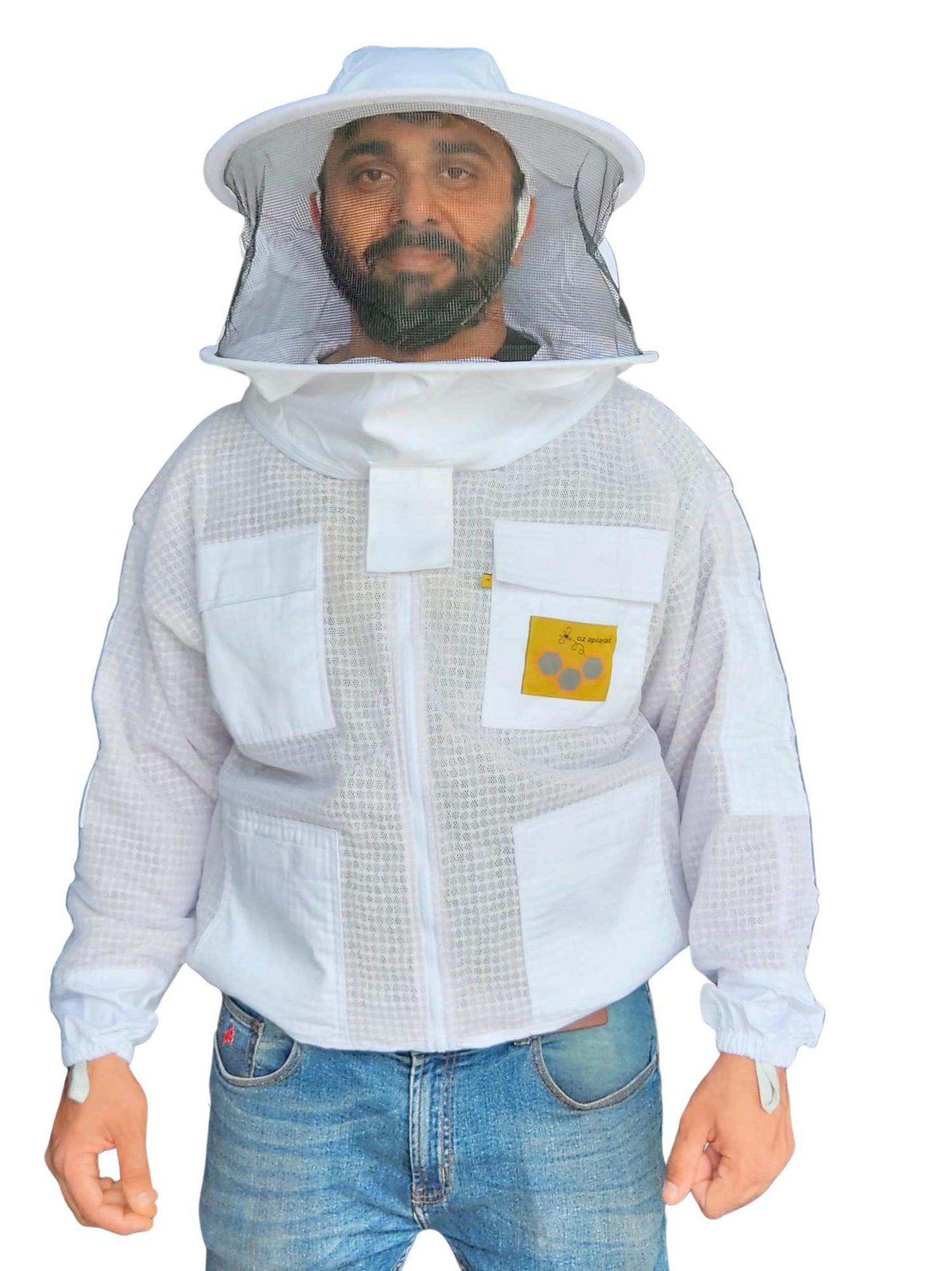 OZ APIARIST 3 Layer Mesh Ventilated Beekeeping Jacket With Your Choice Of Veil