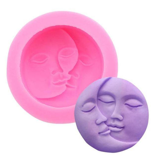 Silicone Candle/Bath Bomb Mould Moon Shape