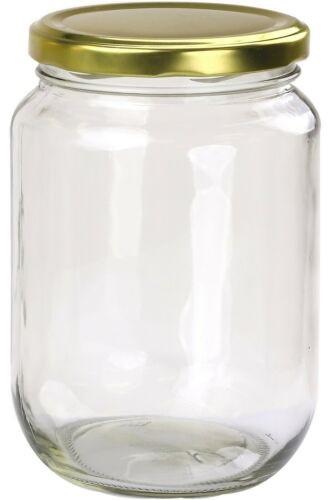 750 ml1 kg Round Glass Jars Honey Containers gold lid