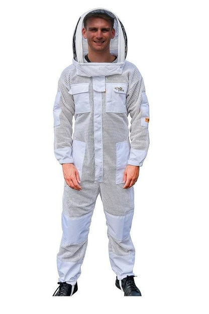 Beekeeping Starter Kit 4 with Three Layer Mesh Beekeeping Suit