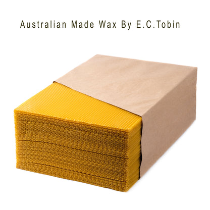 Australian Made Full depth Wax Foundation sheets