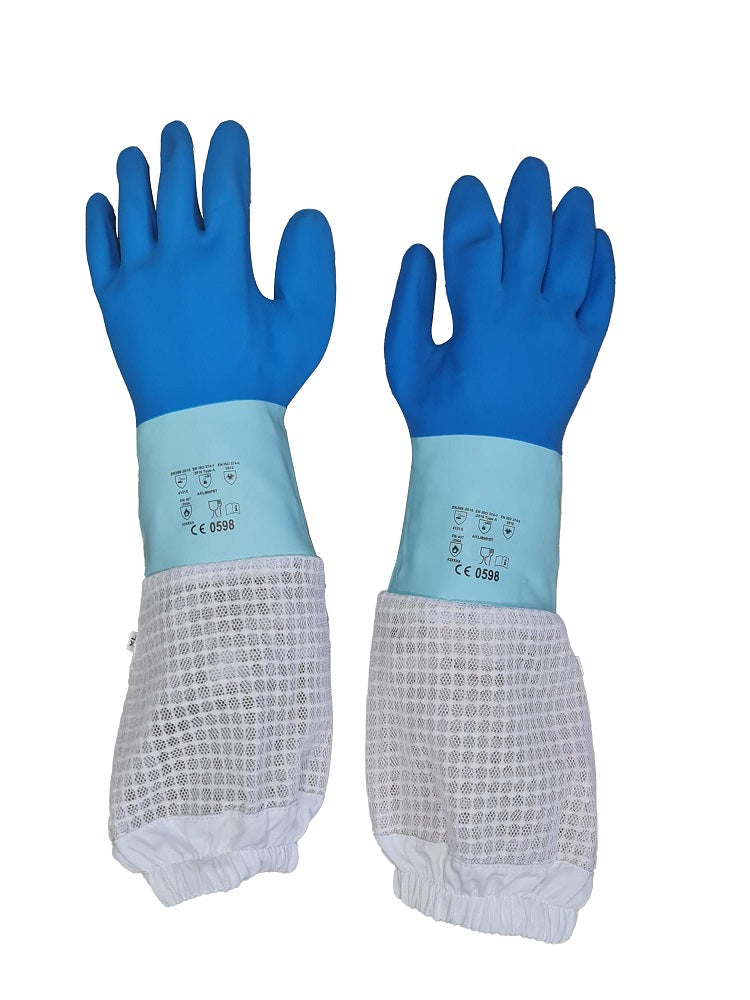 OZ ARMOUR Rubber Gloves with three Layer Mesh Ventilation