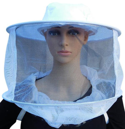 Round Hat Veil With Shoulder Straps