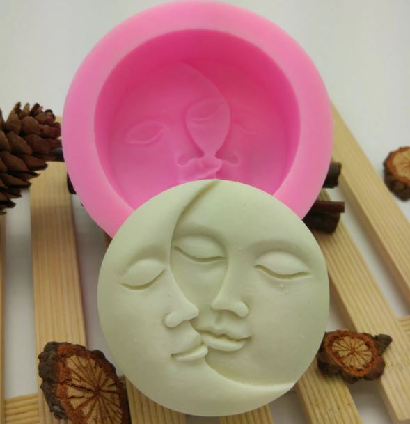 Silicone Candle/Bath Bomb Mould Moon Shape