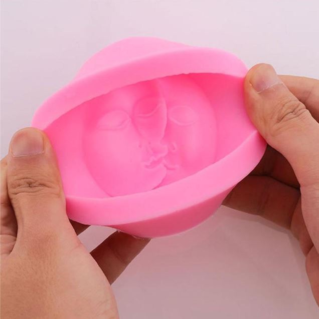 Silicone Candle/Bath Bomb Mould Moon Shape