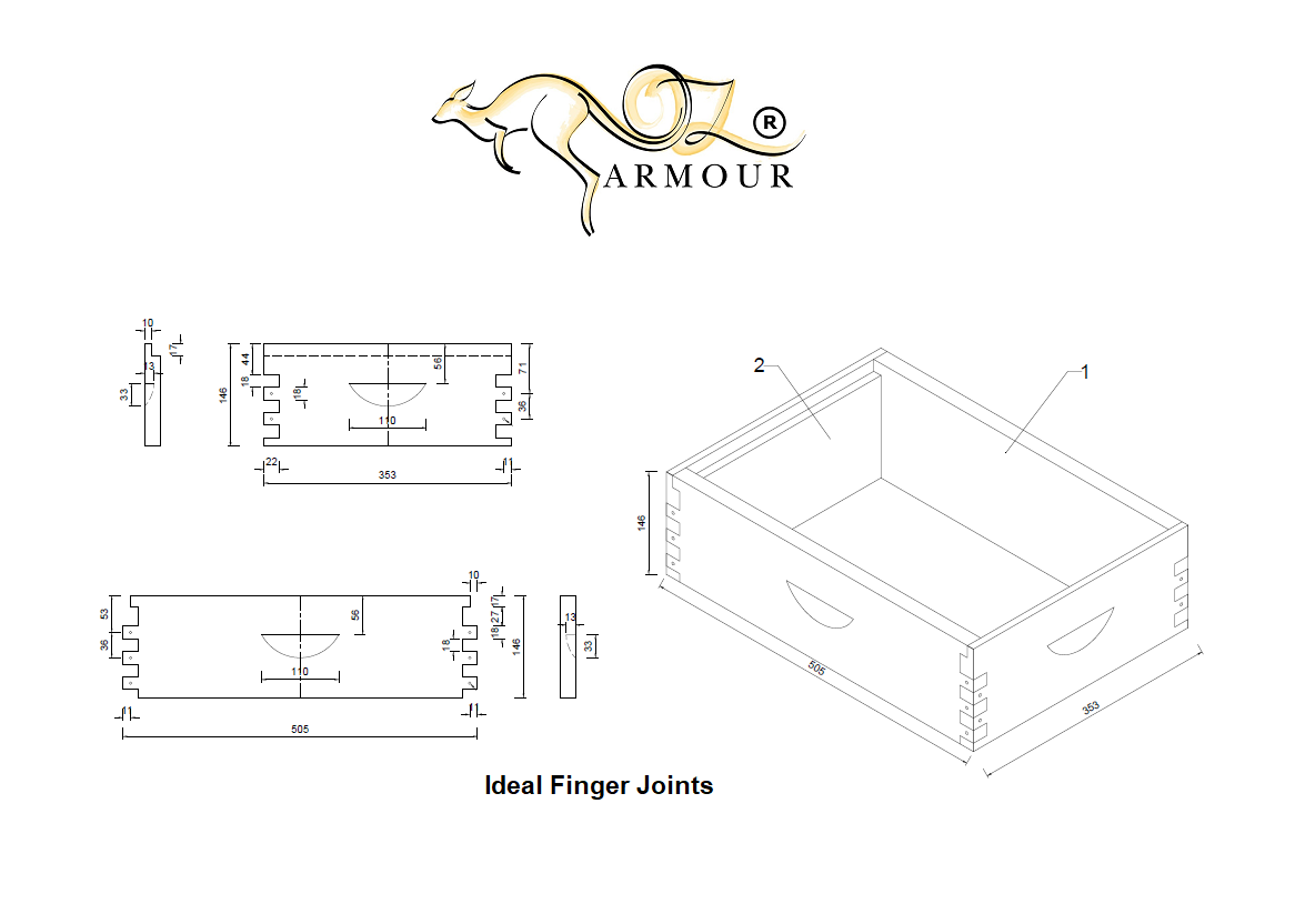 OZ ARMOUR IDEAL Beehive Boxes Premium Quality Boxes - Beekeeping Gear