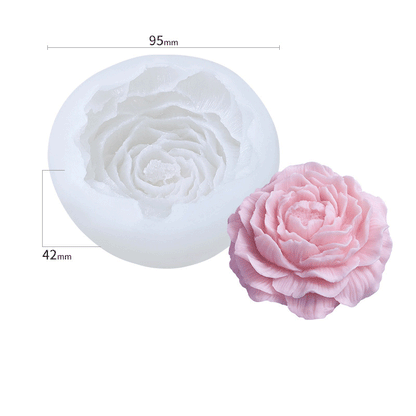 Peony Shape Silicone Candle Mould - Height 42 mm