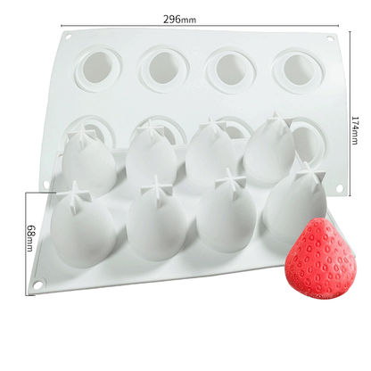 Strawberry Tray Silicone Candle Mould - Height 68 mm