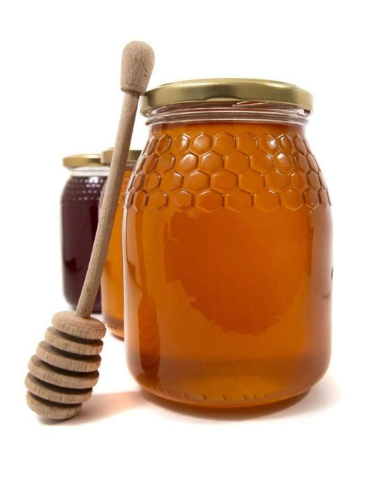 746 ML/1 Kg Round Honeycomb pattern Glass Jars