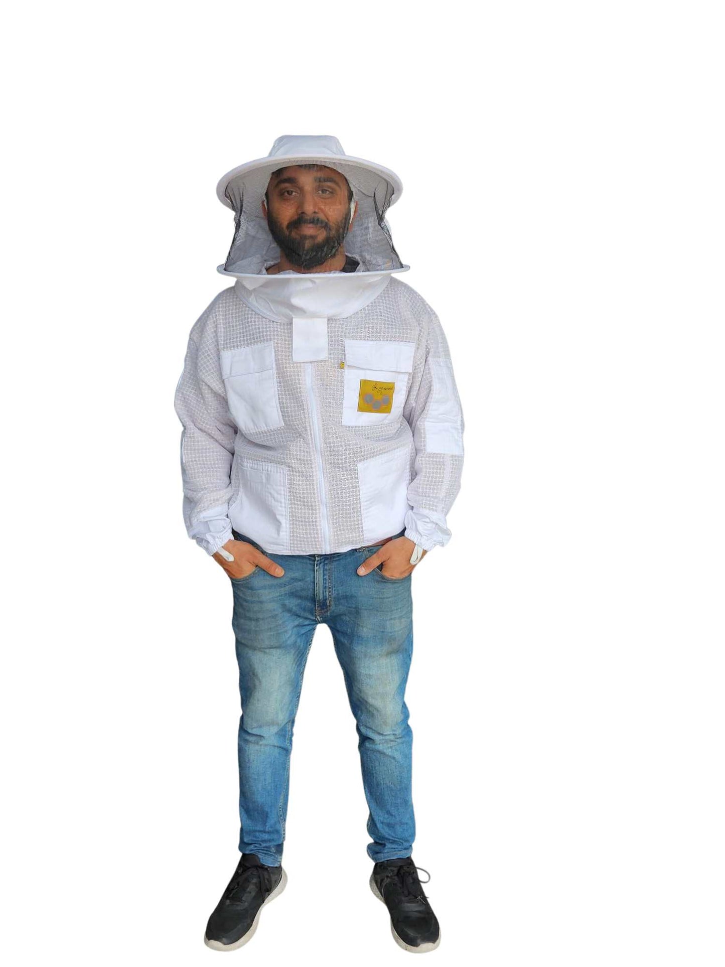 OZ APIARIST 3 Layer Mesh Ventilated Beekeeping Jacket With Your Choice Of Veil