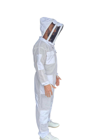 OZ APIARIST 3 Layer Mesh Ventilated Beekeeping Suit With Your Choice Of Veil Size S to 7XL