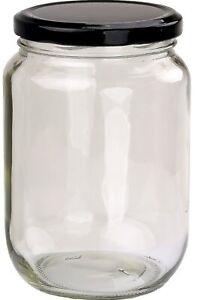 Round Glass Jars Honey Containers Black/White Lid, Honey jars, glass honey containers, round glass jars, 750 ml jars, 1 kg jars, food-grade jars, clear glass jars, black lid jars, honey storage, reusable jars, eco-friendly jars, honey preserving jars, transparent glass jars, kitchen storage jars, premium honey jars